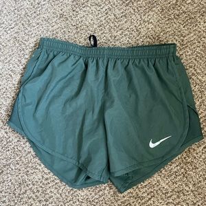 Olive green, Nike running shorts